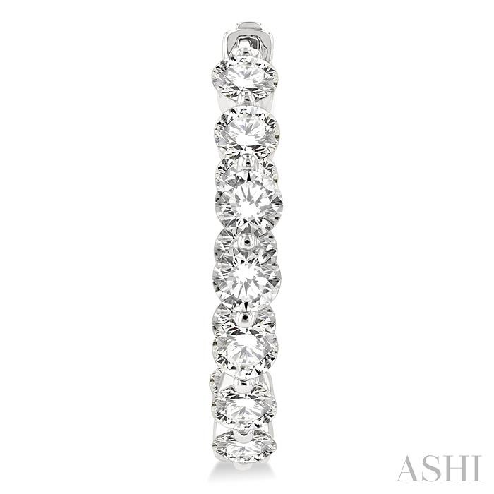 Inside-Out Diamond Round Hoop Earrings View 2