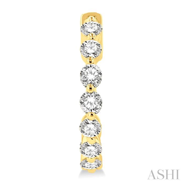 Inside-Out Diamond Round Hoop Earrings View 2