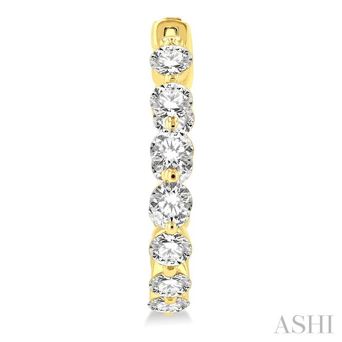 Inside-Out Diamond Round Hoop Earrings View 2