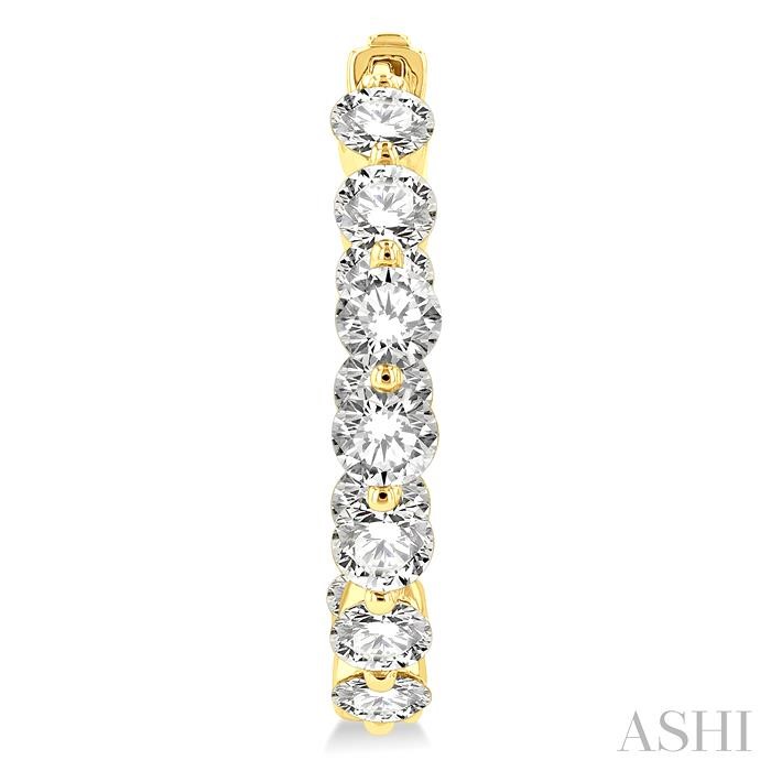 Inside-Out Diamond Round Hoop Earrings View 2