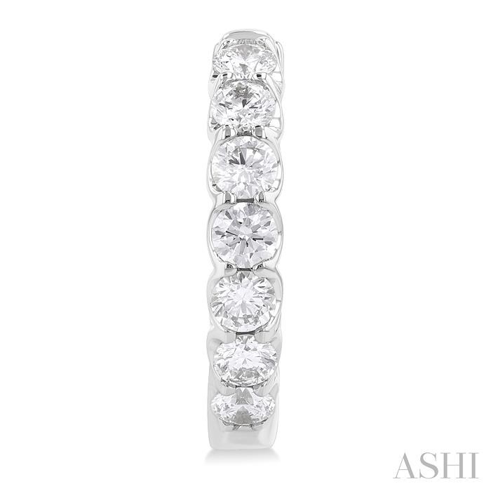 Inside-Out Diamond Round Hoop Earrings View 2
