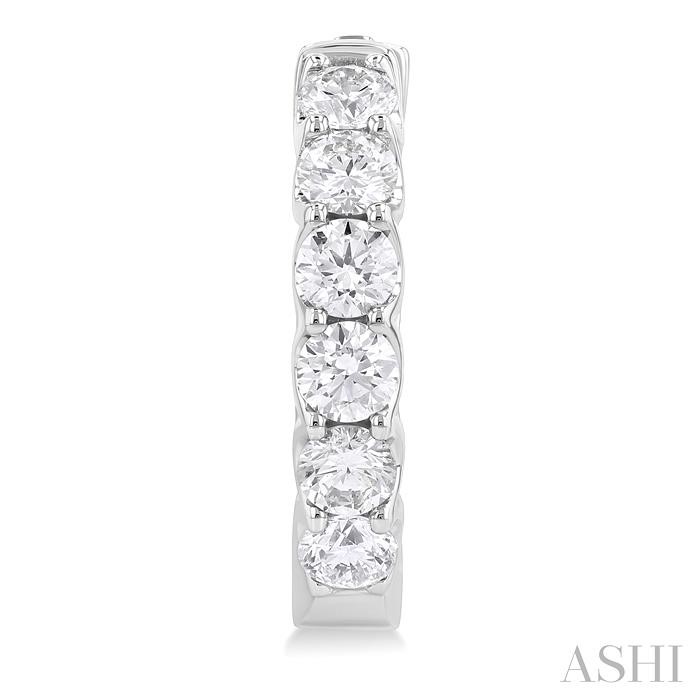 Inside-Out Diamond Round Hoop Earrings View 2