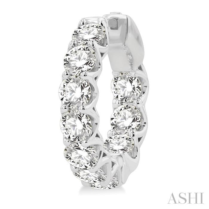 Inside-Out Diamond Round Hoop Earrings View 3