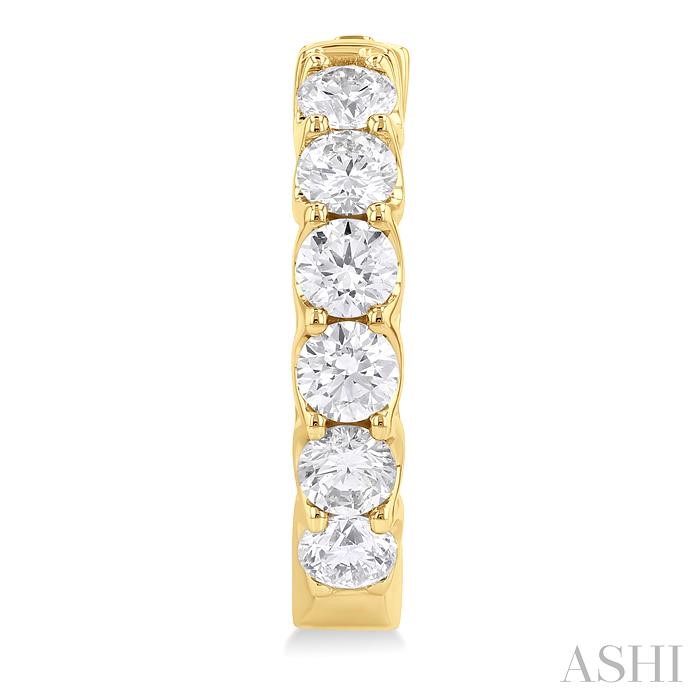 Inside-Out Diamond Round Hoop Earrings View 2