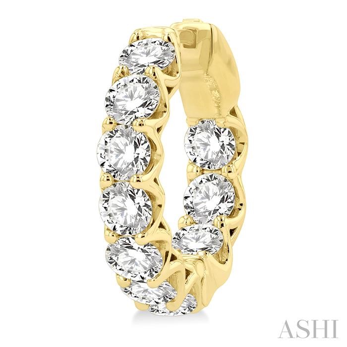 Inside-Out Diamond Round Hoop Earrings View 3
