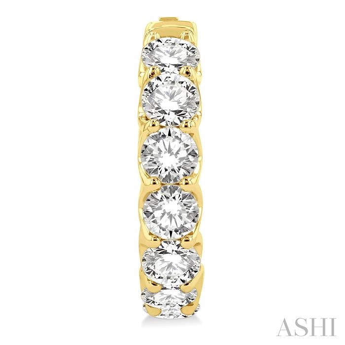 Inside-Out Diamond Round Hoop Earrings View 2