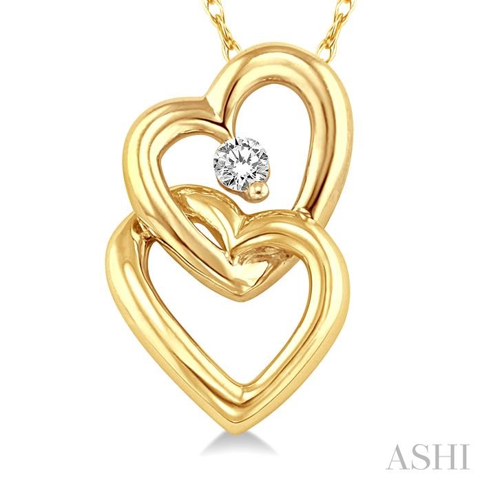 Twin Heart Shape Diamond Fashion Pendant View 3