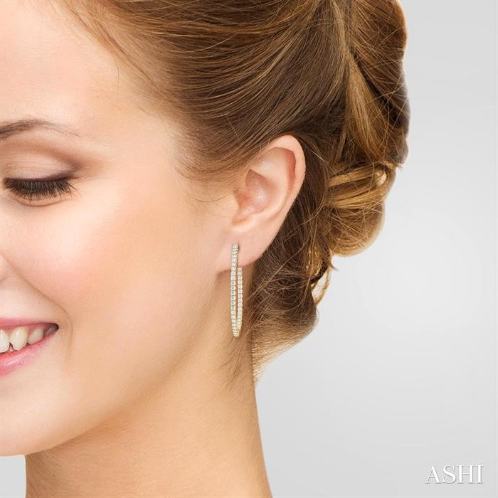 Inside-Out Diamond Hoop Earrings View 4