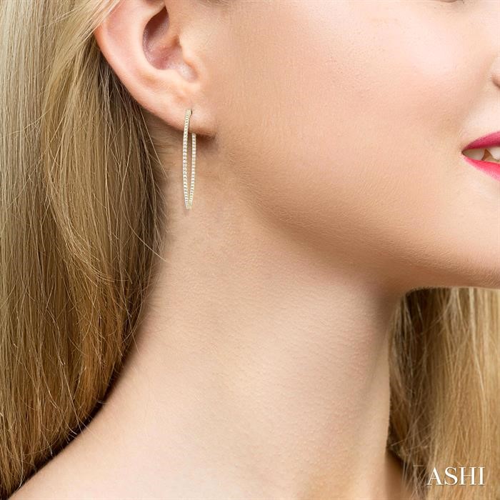 Inside-Out Diamond Hoop Earrings View 4