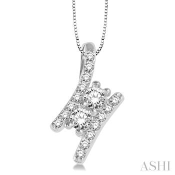 2Stone Diamond Pendant