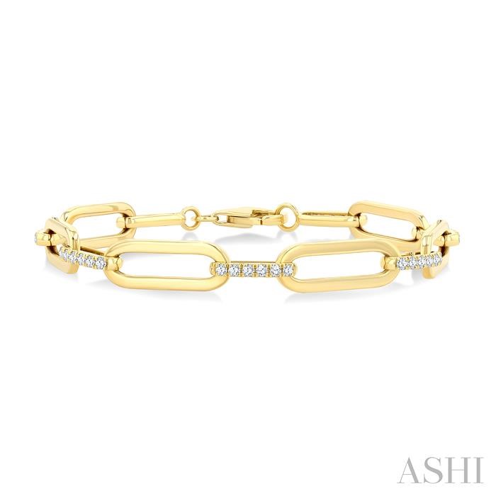 Aeris Gold Paperclip Diamond Fashion Bracelet