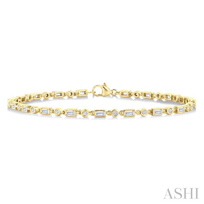 Baguette Bezel Diamond Fashion Bracelet