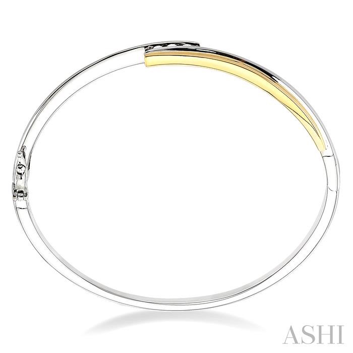 3 Stone Channel Set Diamond Bangle View 3