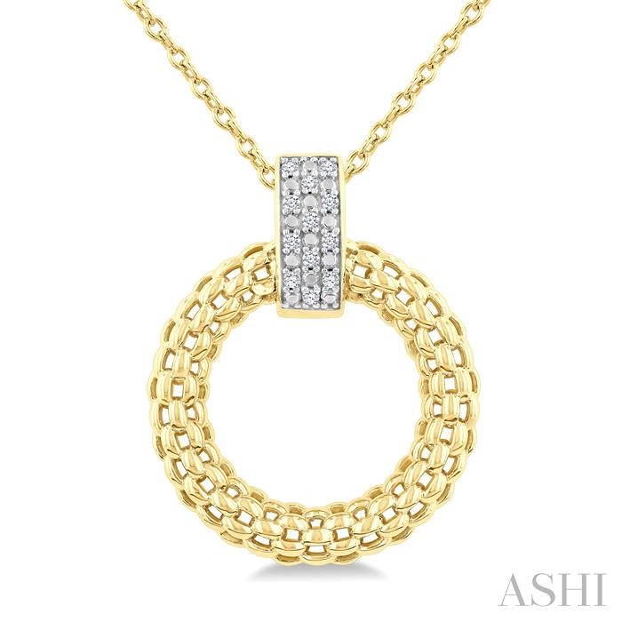 Gold Vermeil Bold Circle Diamond Pendant