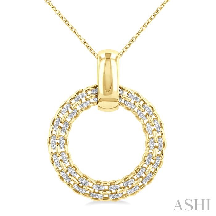 Gold Vermeil Bold Circle Diamond Pendant