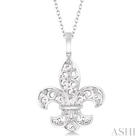 Diamond Fleur De Lis Pendant 
