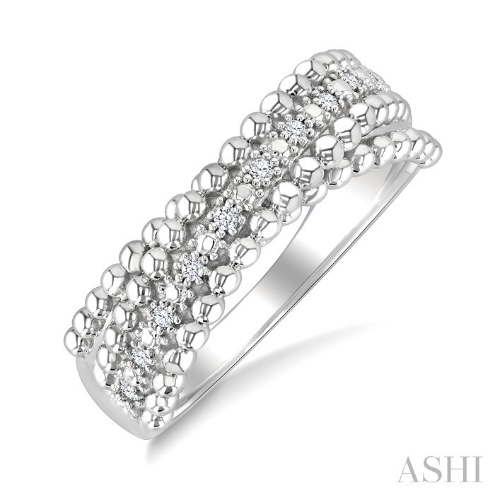 Bead Bijoux Silver Bold Bypass Diamond Fashion Band