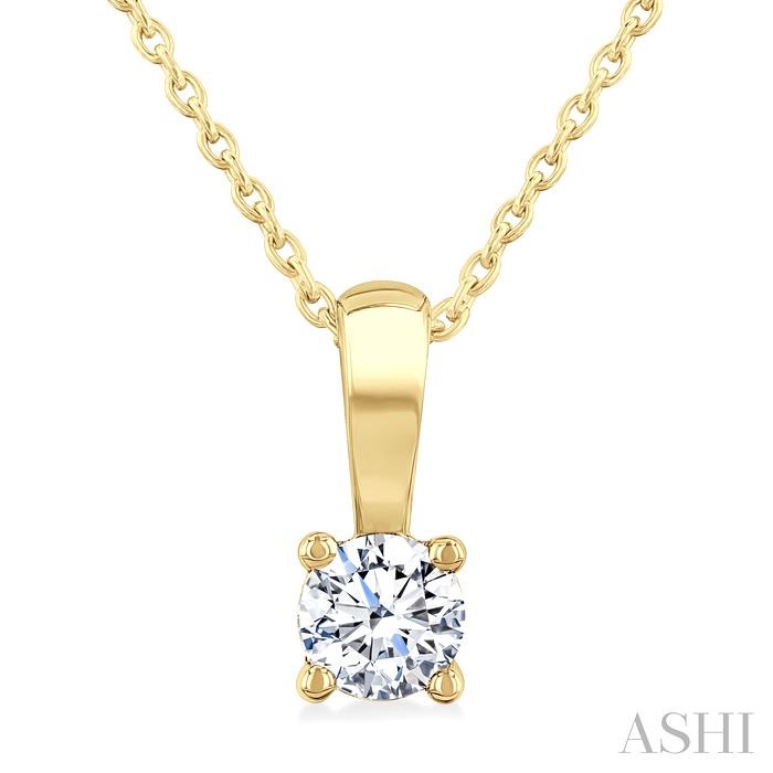 Round Shape Diamond Solitaire Pendant