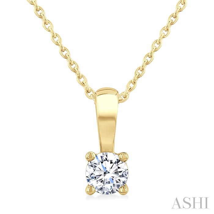 Round Shape Diamond Solitaire Pendant