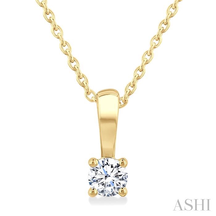 Round Shape Diamond Solitaire Pendant
