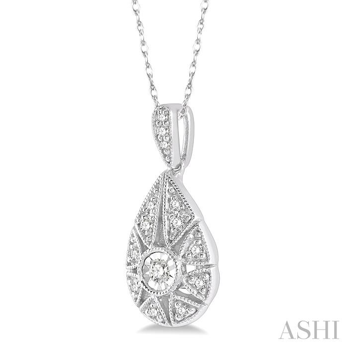 Pear Shape Diamond Pendant View 2
