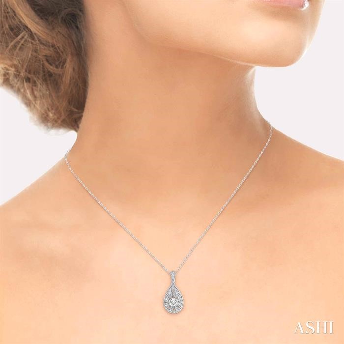 Pear Shape Diamond Pendant View 4