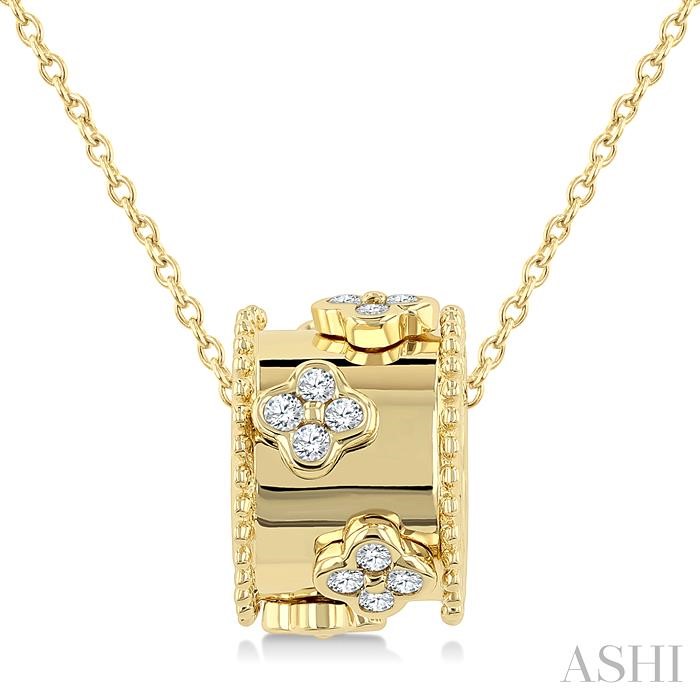Bead Bijoux Diamond Clover Rondelle Fashion Pendant