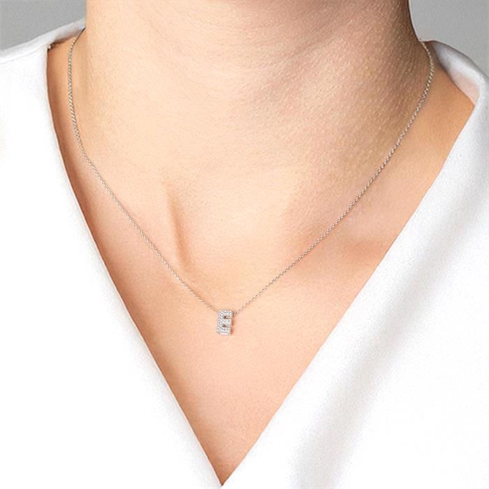 Bubble ‘A’ Initial Diamond Pendant View 4