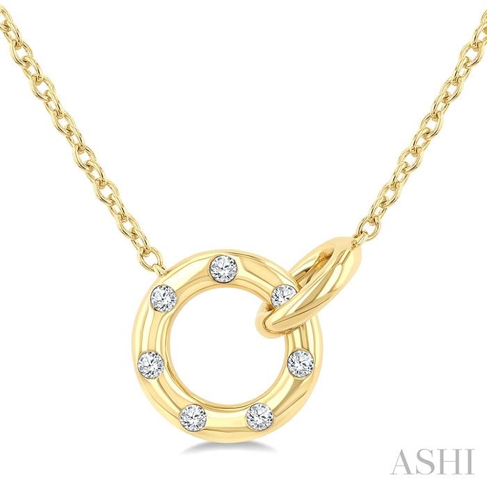Circle Interlock Petite Diamond Fashion Pendant