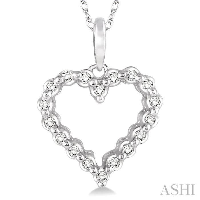 Heart Shape Diamond Pendant View 3