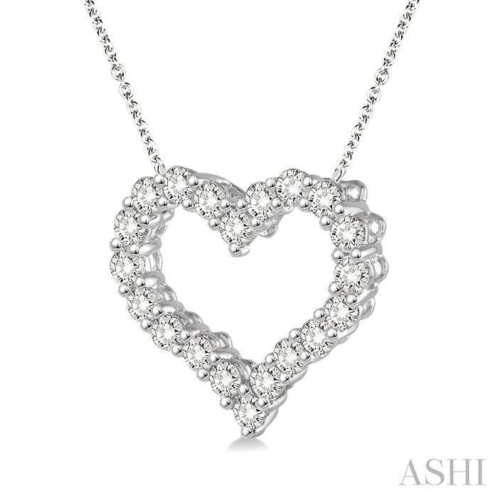 Heart Shape Diamond Pendant View 2