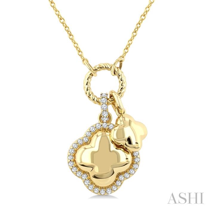 Clover Charm Diamond Fashion Pendant