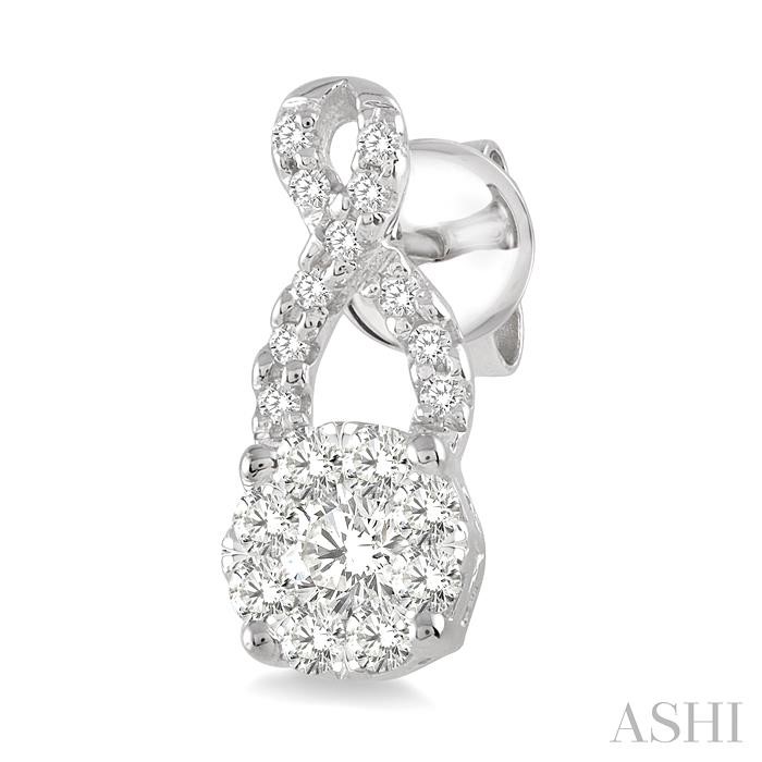 Round Shape Lovebright Diamond Earrings View 3