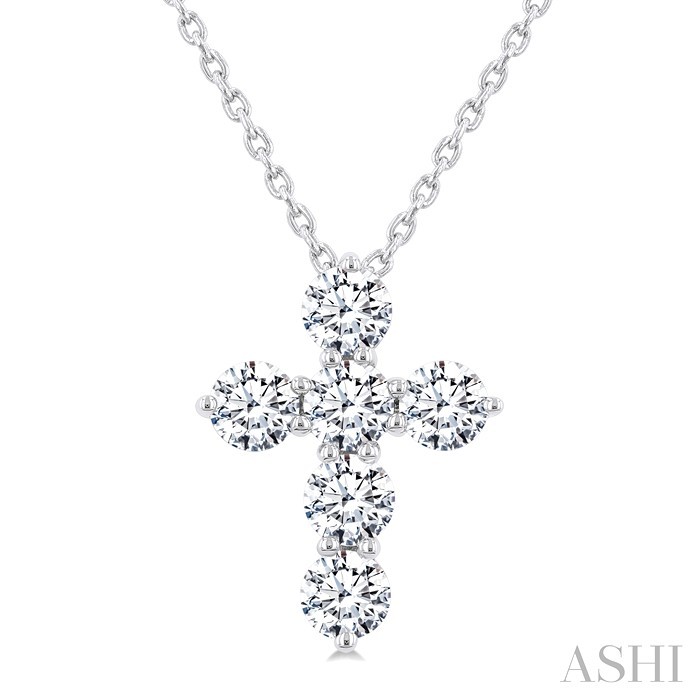 6 Stone Cross Diamond Fashion Pendant
