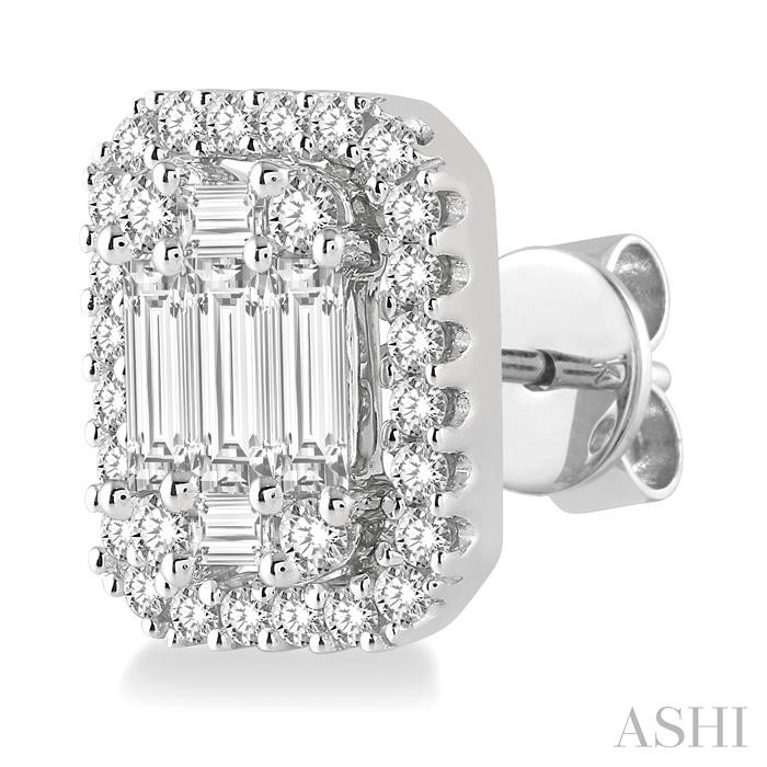 Halo Fusion Diamond Earrings View 3