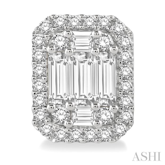 Halo Fusion Diamond Earrings View 2