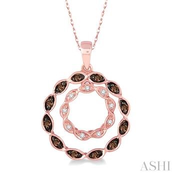 Circle Champagne Diamond Pendant