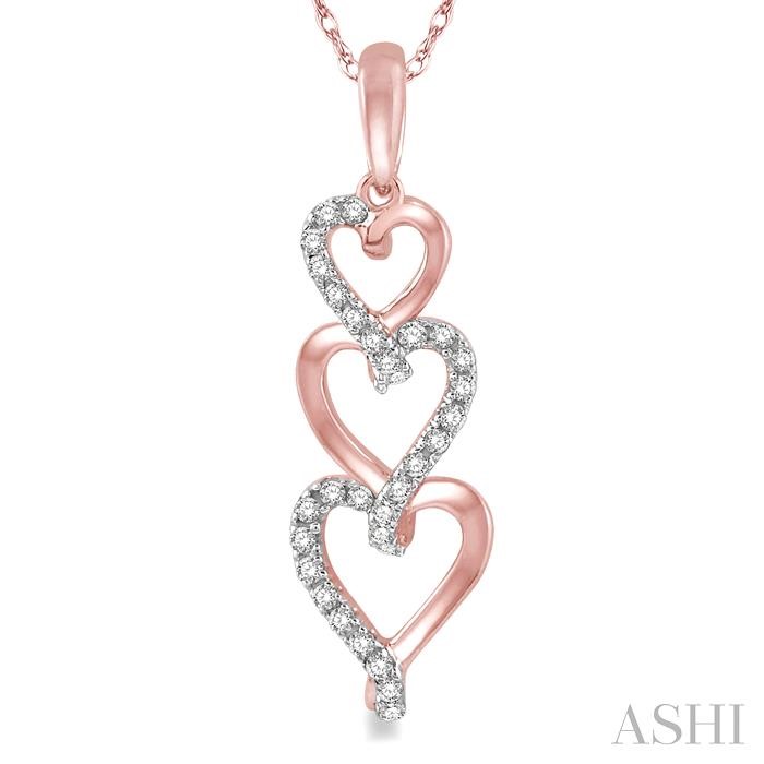 Heart Shape Diamond Pendant View 3